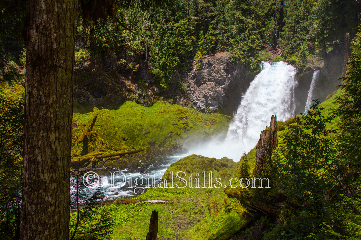 Sahalie Falls in the Willamette National Forest, digital Oregon