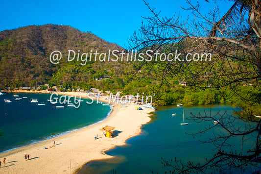 Beach View, Golden Sand, Yelapa, Mexico, digital